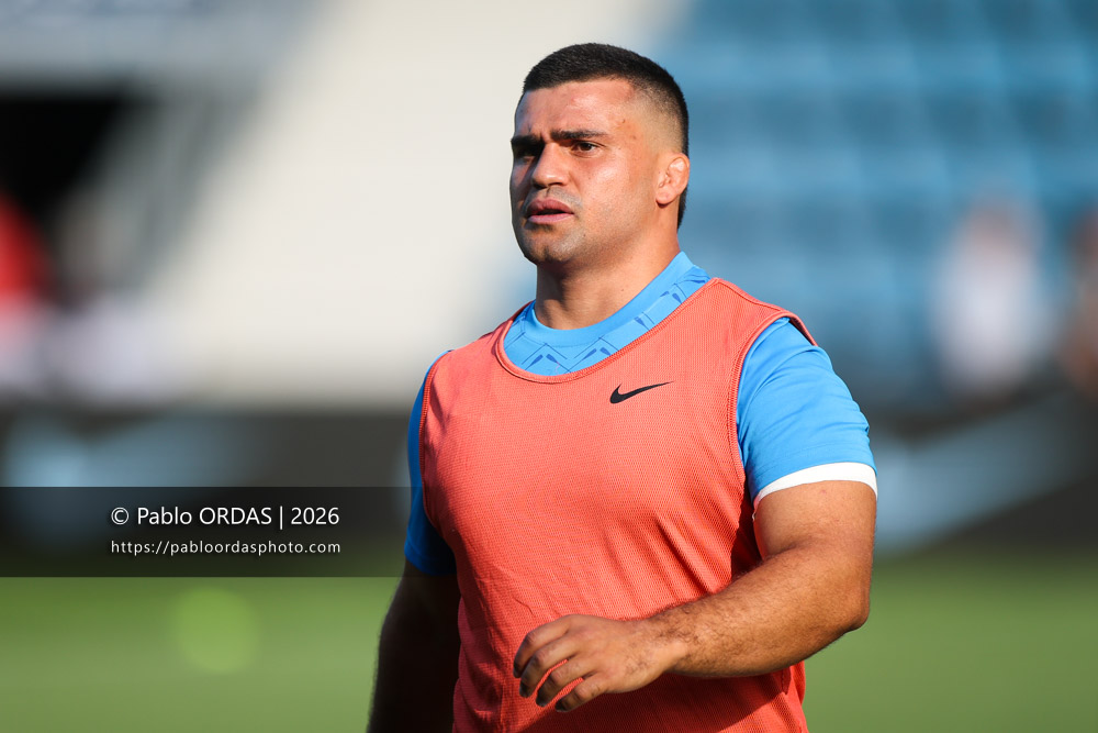 Guillaume Cramont, lors du match de Top 14 entre l'Aviron bayonnais et Toulon, le 5 septembre 2026 au stade Jean Dauger de Bayonne, France (Photo Pablo ORDAS)
