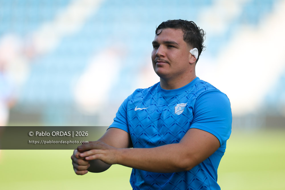 Lucas Martin, lors du match de Top 14 entre l'Aviron bayonnais et Toulon, le 5 septembre 2026 au stade Jean Dauger de Bayonne, France (Photo Pablo ORDAS)