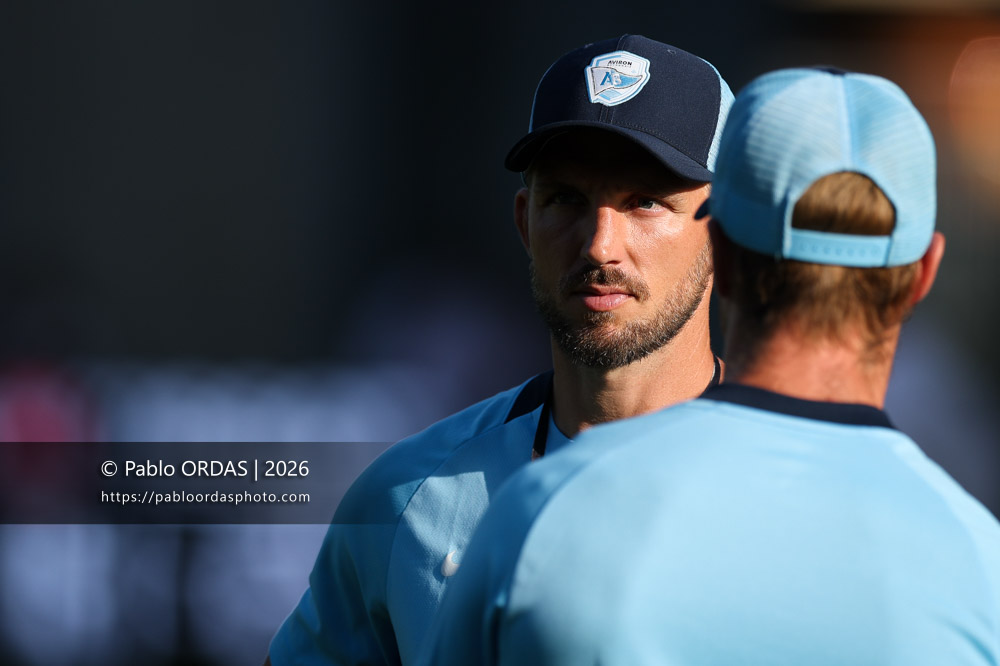 Jean Monribot, lors du match de Top 14 entre l'Aviron bayonnais et Toulon, le 5 septembre 2026 au stade Jean Dauger de Bayonne, France (Photo Pablo ORDAS)