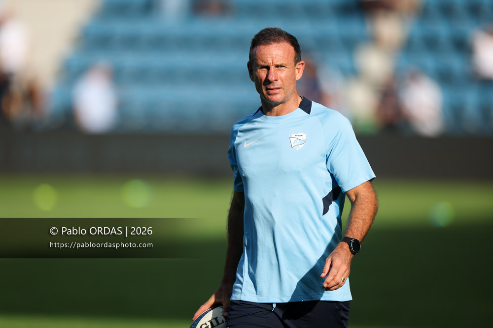 Gerard Fraser, lors du match de Top 14 entre l'Aviron bayonnais et Toulon, le 5 septembre 2026 au stade Jean Dauger de Bayonne, France (Photo Pablo ORDAS)