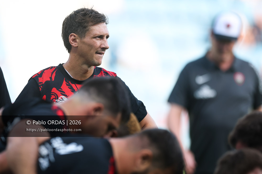 Baptiste Serin, lors du match de Top 14 entre l'Aviron bayonnais et Toulon, le 5 septembre 2026 au stade Jean Dauger de Bayonne, France (Photo Pablo ORDAS)