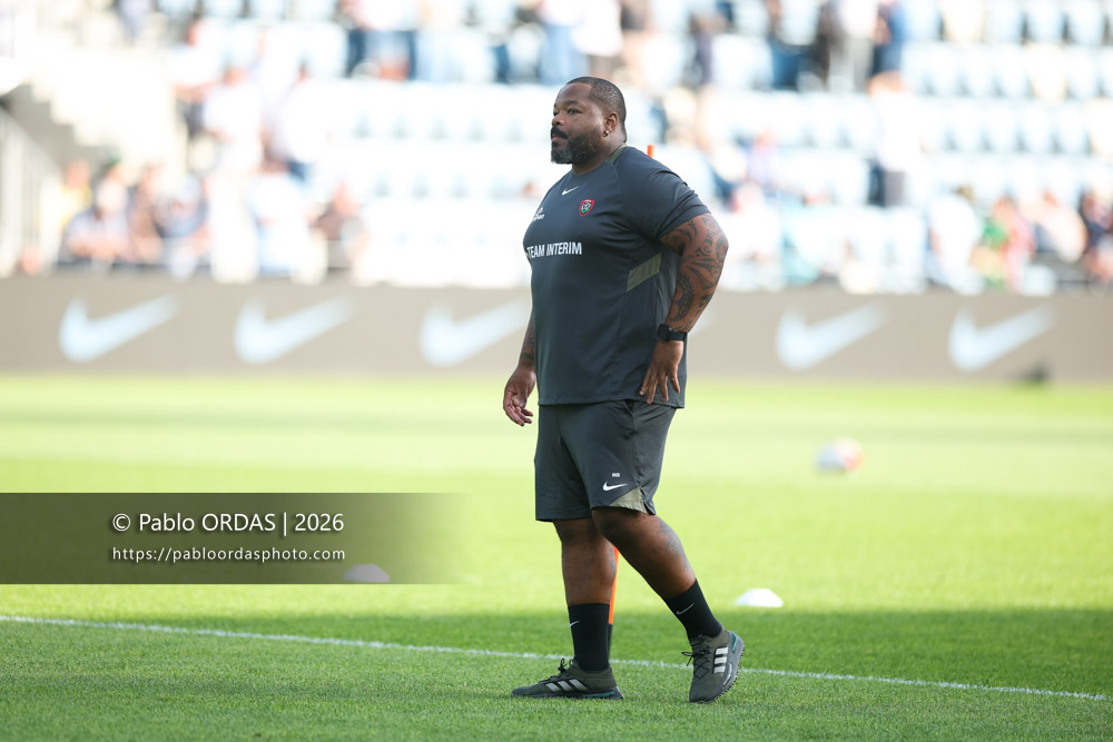 Mathieu Bastareaud, lors du match de Top 14 entre l'Aviron bayonnais et Toulon, le 5 septembre 2026 au stade Jean Dauger de Bayonne, France (Photo Pablo ORDAS)
