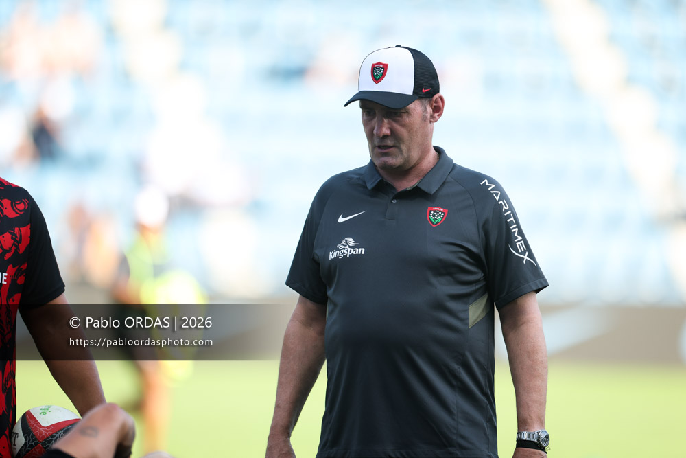 Alex Codling, lors du match de Top 14 entre l'Aviron bayonnais et Toulon, le 5 septembre 2026 au stade Jean Dauger de Bayonne, France (Photo Pablo ORDAS)