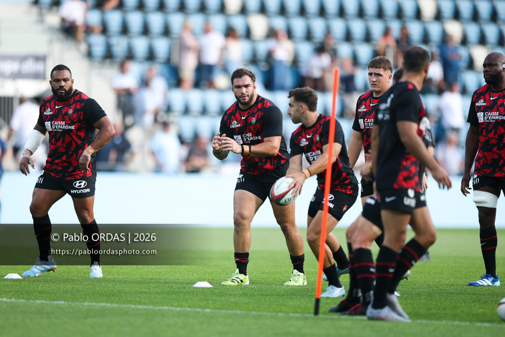 Teddy Baubigny, lors du match de Top 14 entre l'Aviron bayonnais et Toulon, le 5 septembre 2026 au stade Jean Dauger de Bayonne, France (Photo Pablo ORDAS)