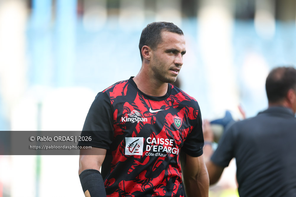 Mathieu Smaïli, lors du match de Top 14 entre l'Aviron bayonnais et Toulon, le 5 septembre 2026 au stade Jean Dauger de Bayonne, France (Photo Pablo ORDAS)