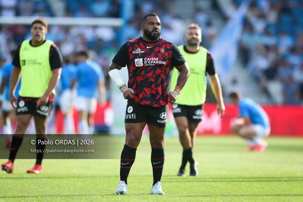 Kyle Sinckler, lors du match de Top 14 entre l'Aviron bayonnais et Toulon, le 5 septembre 2026 au stade Jean Dauger de Bayonne, France (Photo Pablo ORDAS)