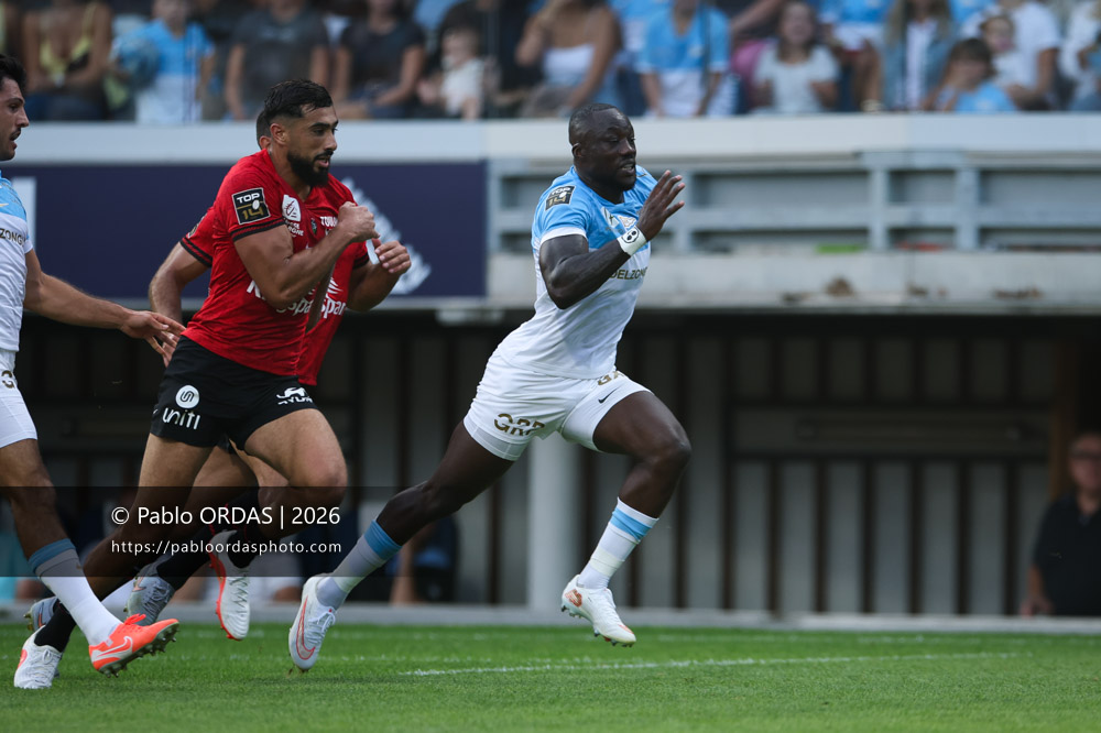 Madosh Tambwe, lors du match de Top 14 entre l'Aviron bayonnais et Toulon, le 5 septembre 2026 au stade Jean Dauger de Bayonne, France (Photo Pablo ORDAS)