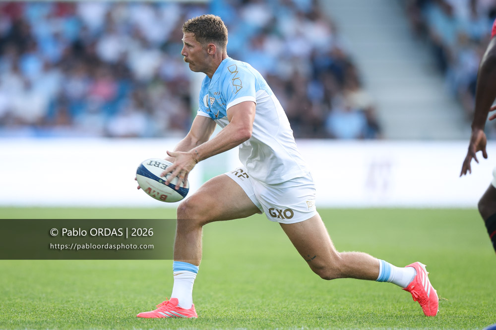 Rob du Preez, lors du match de Top 14 entre l'Aviron bayonnais et Toulon, le 5 septembre 2026 au stade Jean Dauger de Bayonne, France (Photo Pablo ORDAS)