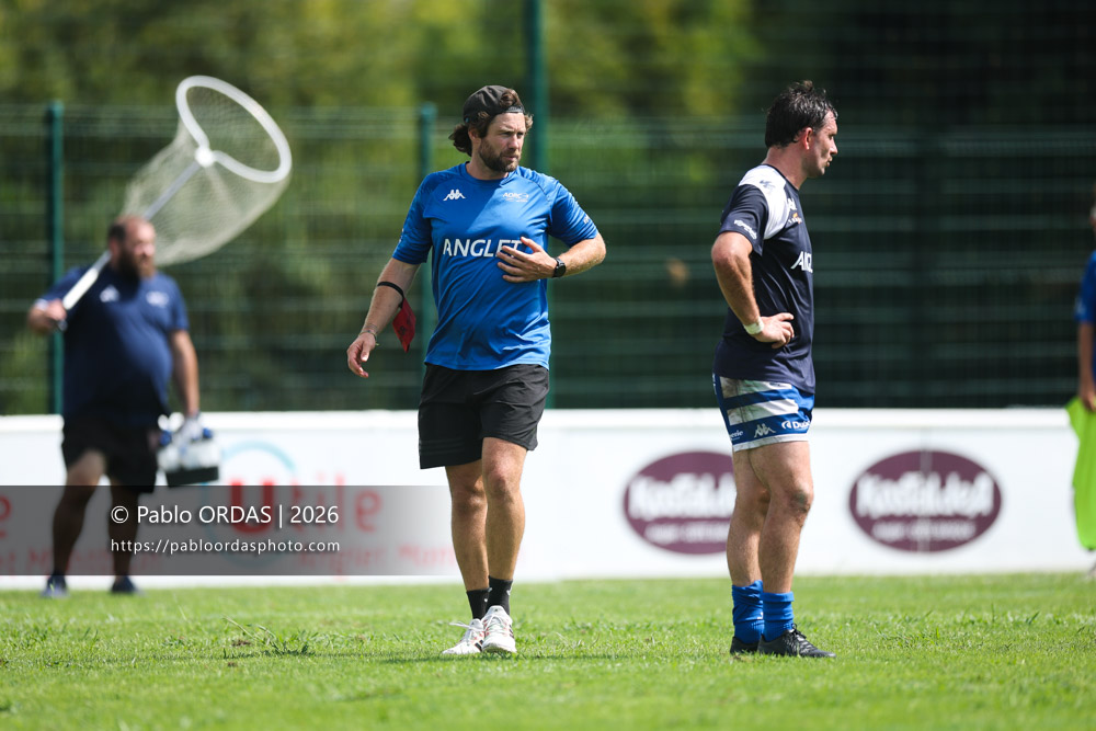 Benoit Bonetti, lors du match de Fédéraile 1 entre l'Anglet olympique et l'Union Barbezieux Jonzac, le 6 septembre 2026 au stade Saint-Jean d'Anglet, France (Photo Pablo ORDAS)