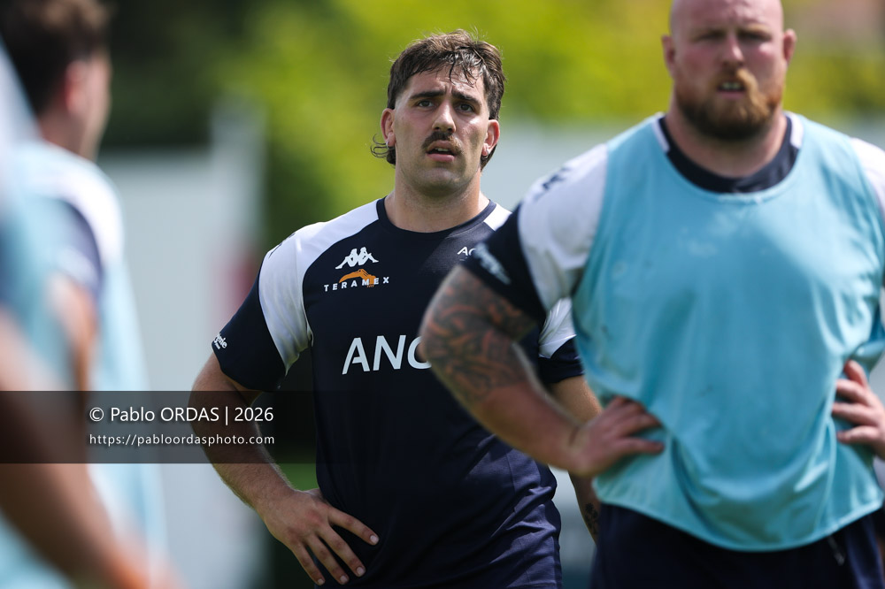 Olmo d'Alessandro, lors du match de Fédéraile 1 entre l'Anglet olympique et l'Union Barbezieux Jonzac, le 6 septembre 2026 au stade Saint-Jean d'Anglet, France (Photo Pablo ORDAS)