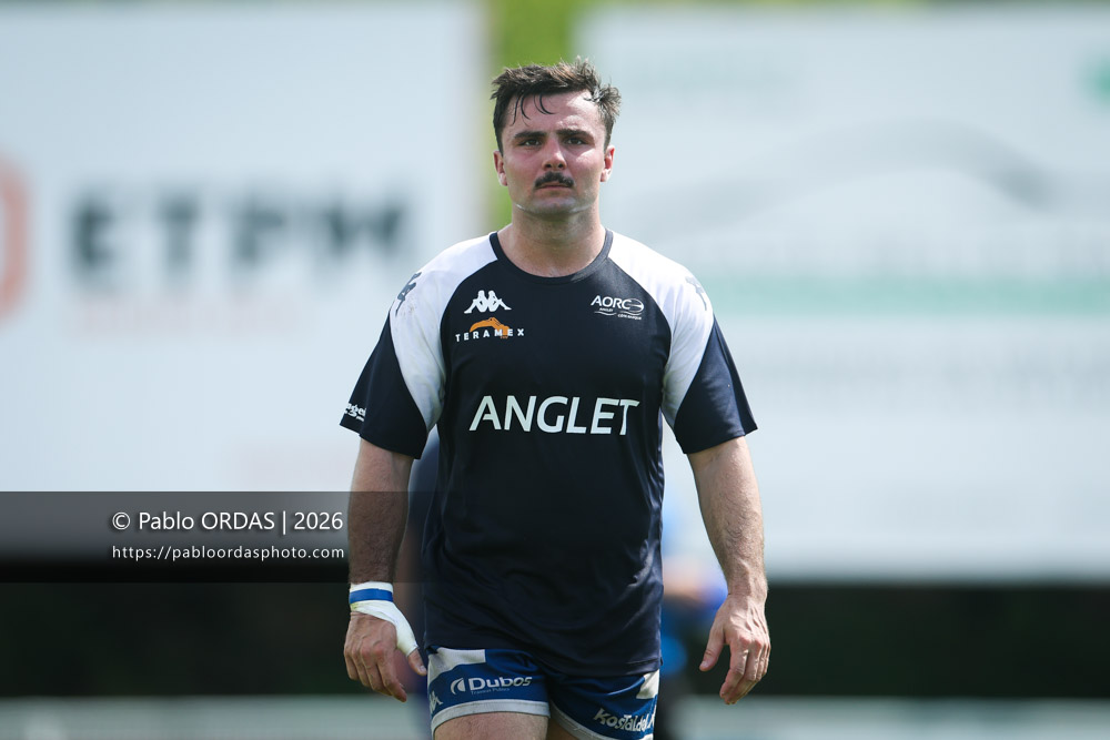 Bixente Layan, lors du match de Fédéraile 1 entre l'Anglet olympique et l'Union Barbezieux Jonzac, le 6 septembre 2026 au stade Saint-Jean d'Anglet, France (Photo Pablo ORDAS)