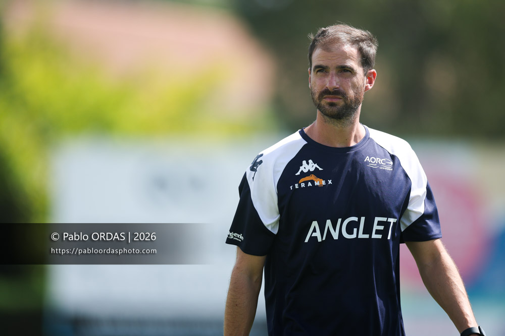 Jordi Bourda, lors du match de Fédéraile 1 entre l'Anglet olympique et l'Union Barbezieux Jonzac, le 6 septembre 2026 au stade Saint-Jean d'Anglet, France (Photo Pablo ORDAS)