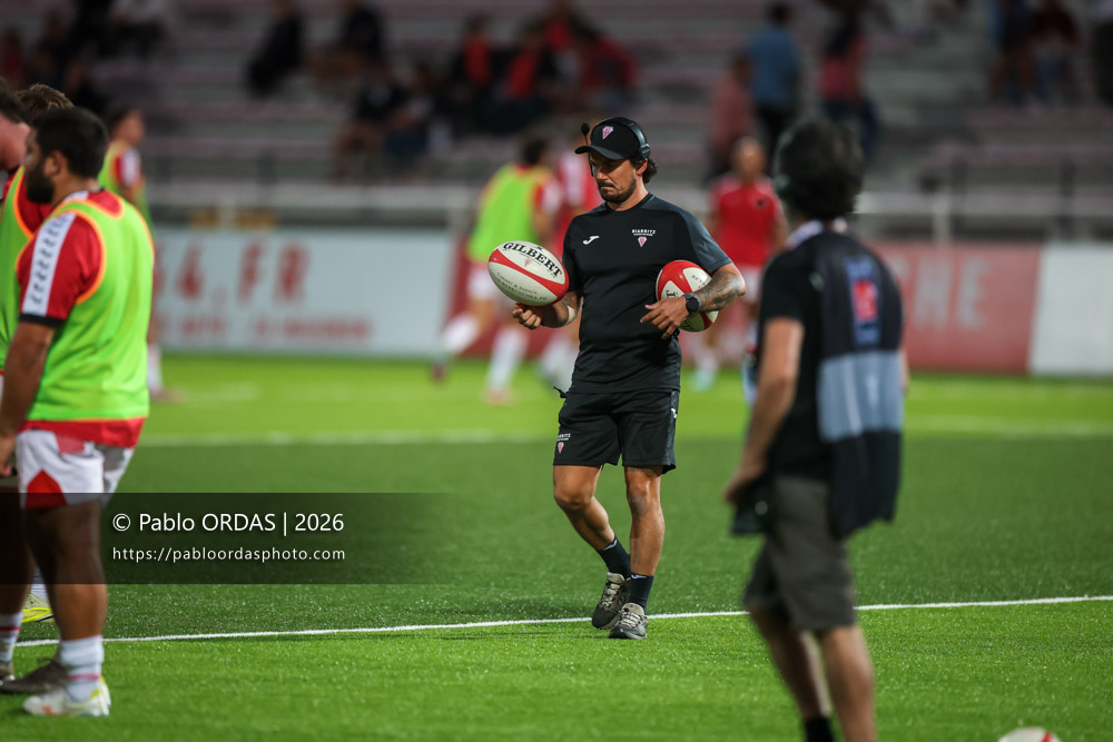 Boris Bouhraoua, lors du match de Pro D2 entre le Biarritz olympique et Colomiers, le 10 septembre 2026 au stade Aguiléra de Biarritz, France (Photo Pablo ORDAS)