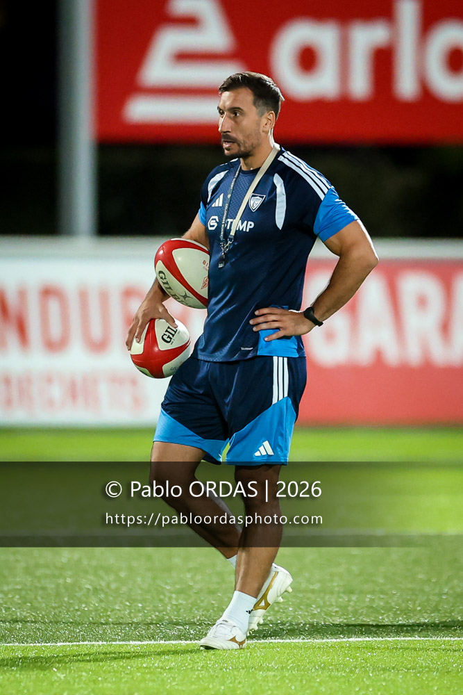 Florian Nicot, lors du match de Pro D2 entre le Biarritz olympique et Colomiers, le 10 septembre 2026 au stade Aguiléra de Biarritz, France (Photo Pablo ORDAS)