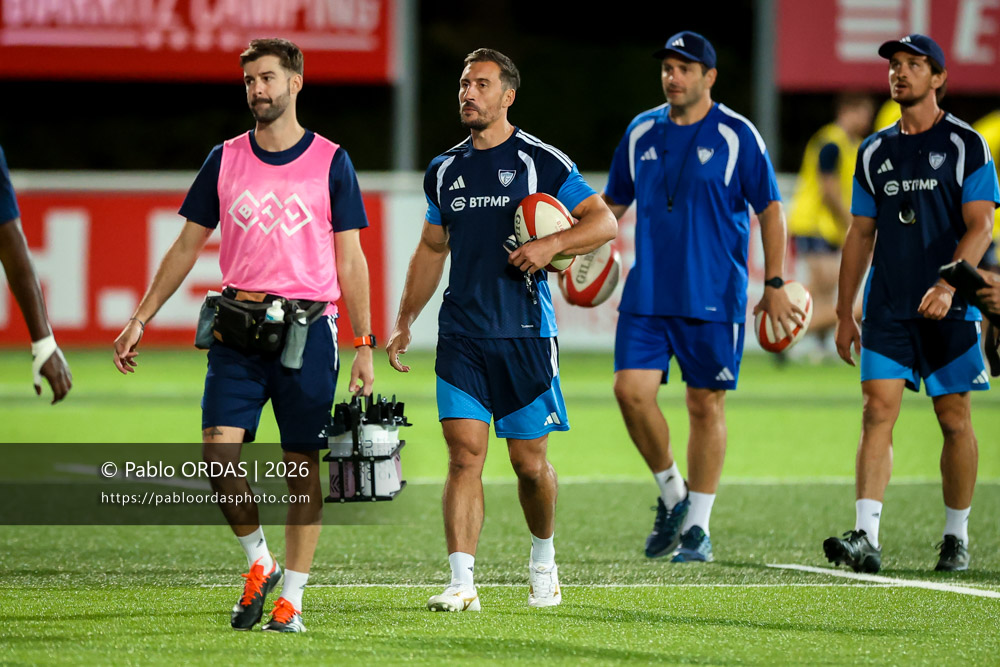 Florian Nicot, lors du match de Pro D2 entre le Biarritz olympique et Colomiers, le 10 septembre 2026 au stade Aguiléra de Biarritz, France (Photo Pablo ORDAS)