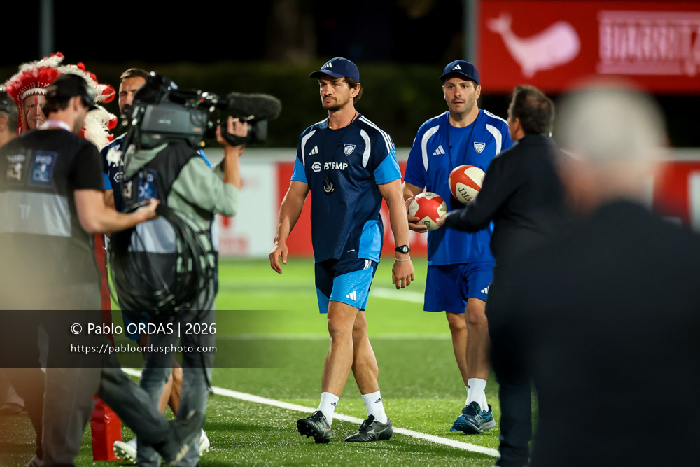 Aurélien Béco, lors du match de Pro D2 entre le Biarritz olympique et Colomiers, le 10 septembre 2026 au stade Aguiléra de Biarritz, France (Photo Pablo ORDAS)
