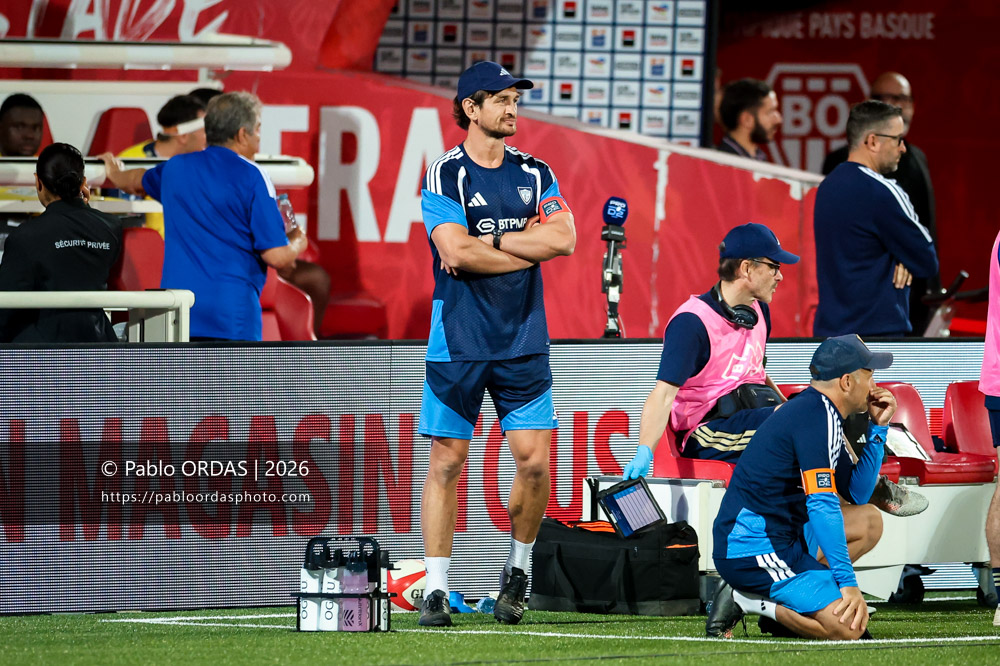 Aurélien Béco, lors du match de Pro D2 entre le Biarritz olympique et Colomiers, le 10 septembre 2026 au stade Aguiléra de Biarritz, France (Photo Pablo ORDAS)