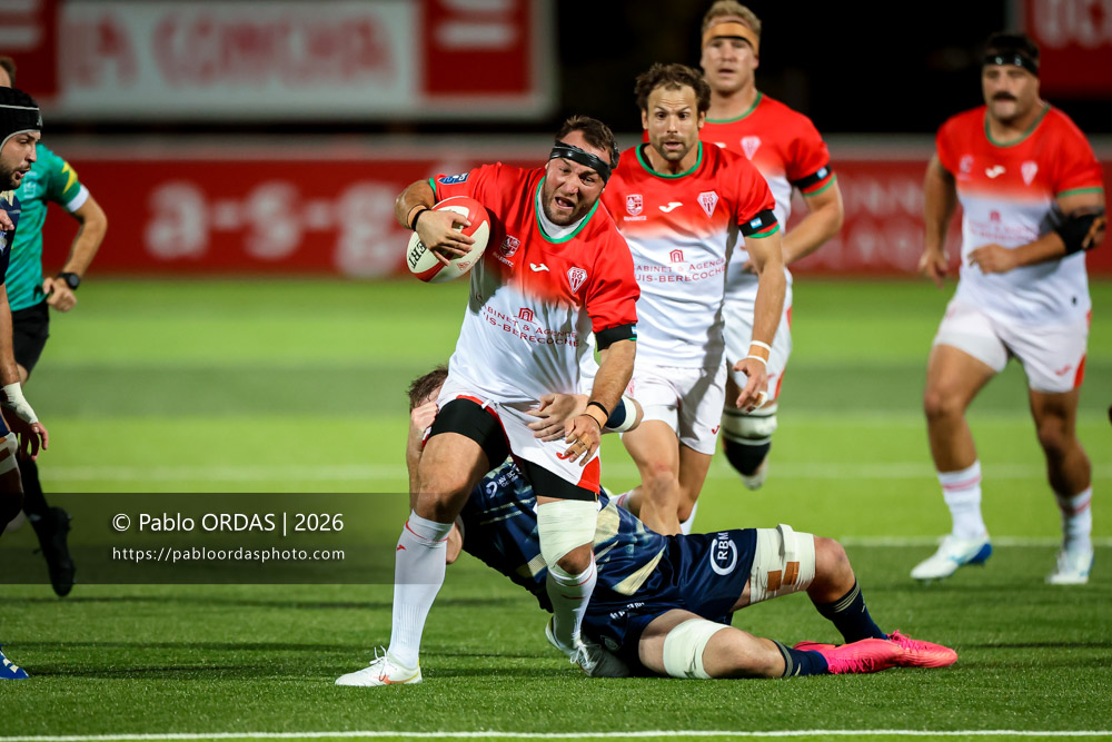 Iban Hiriart Urruty, lors du match de Pro D2 entre le Biarritz olympique et Colomiers, le 10 septembre 2026 au stade Aguiléra de Biarritz, France (Photo Pablo ORDAS)