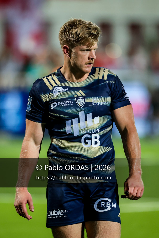 Seamus Bardoul, lors du match de Pro D2 entre le Biarritz olympique et Colomiers, le 10 septembre 2026 au stade Aguiléra de Biarritz, France (Photo Pablo ORDAS)