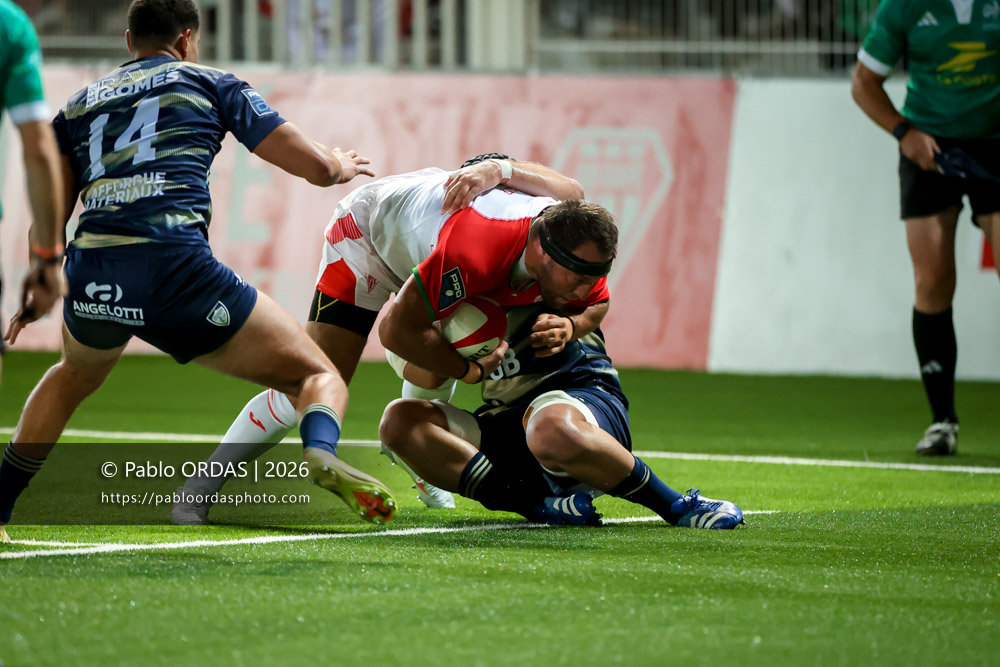 Iban Hiriart Urruty, lors du match de Pro D2 entre le Biarritz olympique et Colomiers, le 10 septembre 2026 au stade Aguiléra de Biarritz, France (Photo Pablo ORDAS)