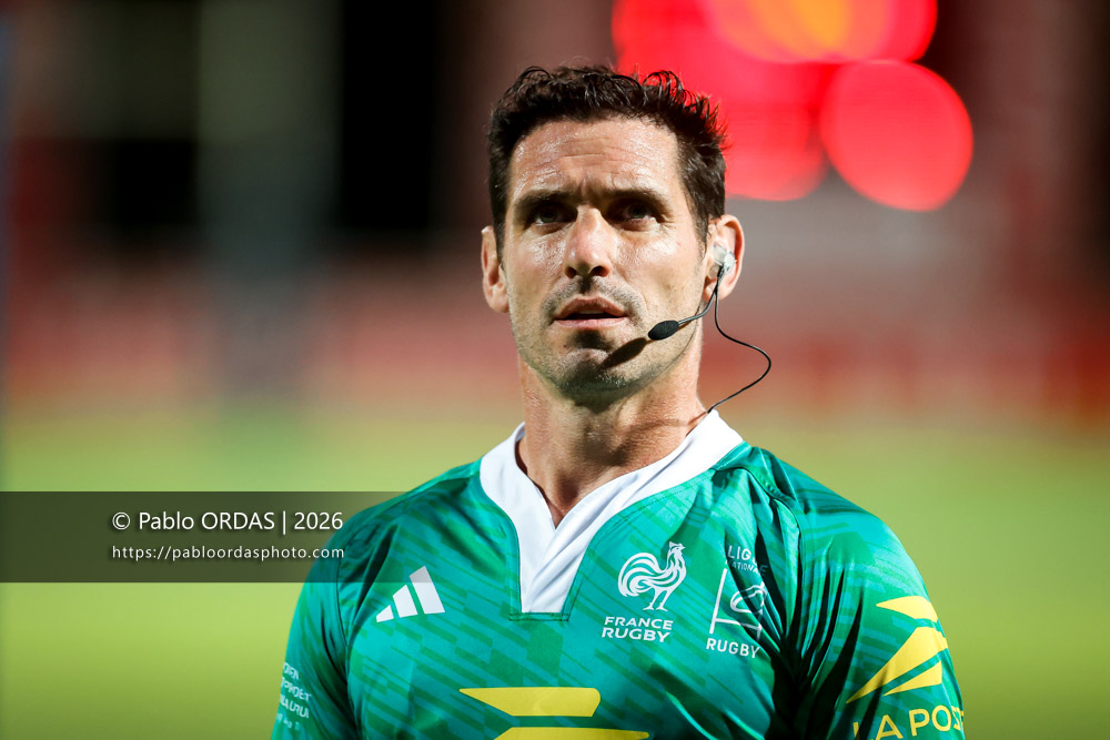 Aurélien Laloo, lors du match de Pro D2 entre le Biarritz olympique et Colomiers, le 10 septembre 2026 au stade Aguiléra de Biarritz, France (Photo Pablo ORDAS)
