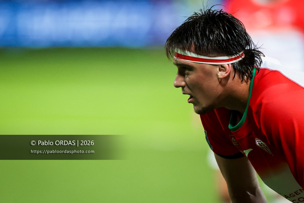 Andrea Sacco, lors du match de Pro D2 entre le Biarritz olympique et Colomiers, le 10 septembre 2026 au stade Aguiléra de Biarritz, France (Photo Pablo ORDAS)