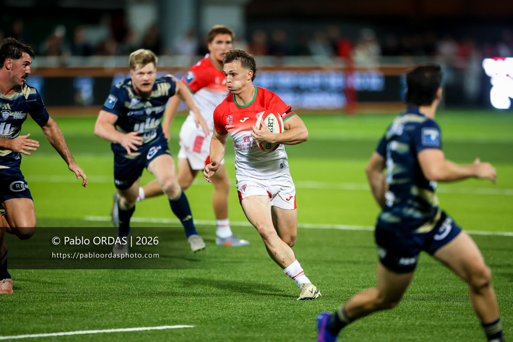 Nicolas Elissondo, lors du match de Pro D2 entre le Biarritz olympique et Colomiers, le 10 septembre 2026 au stade Aguiléra de Biarritz, France (Photo Pablo ORDAS)