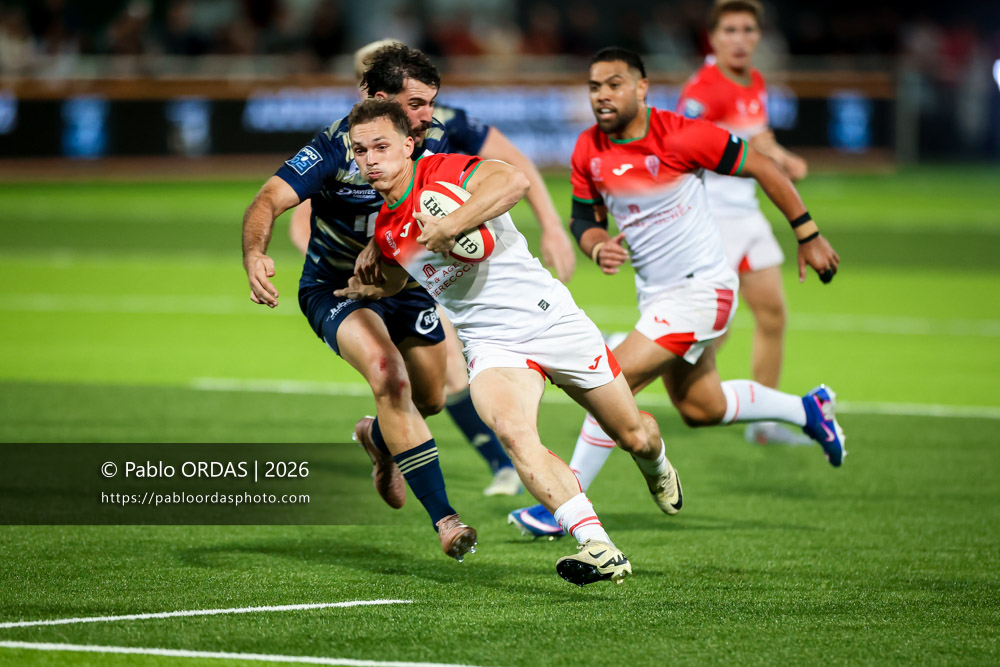 Nicolas Elissondo, lors du match de Pro D2 entre le Biarritz olympique et Colomiers, le 10 septembre 2026 au stade Aguiléra de Biarritz, France (Photo Pablo ORDAS)