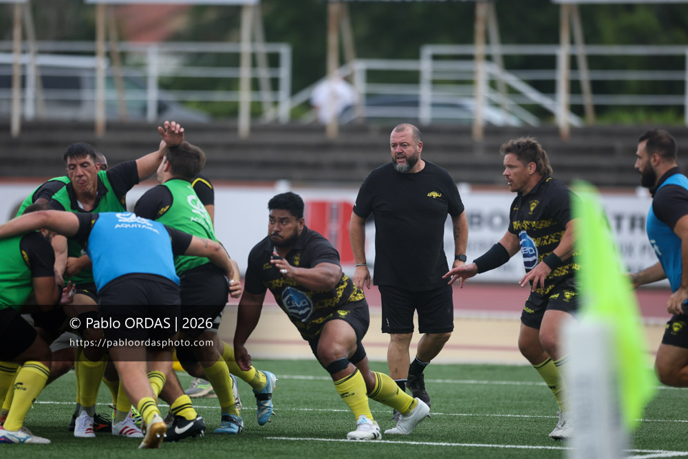 Stéphane Barberena, lors du match de Nationale entre le Stade montois et le CS Vienne, le 21 août 2026 au stade Guy et André Boniface de Mont-de-Marsan, France (Photo Pablo ORDAS)