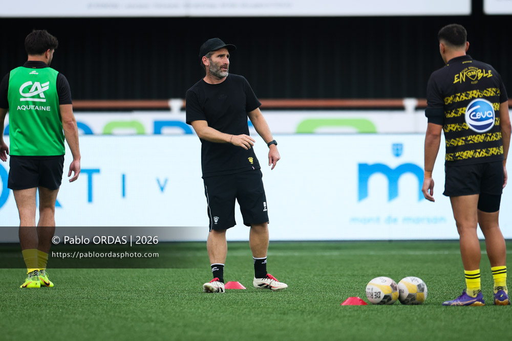 Clément Briscadieu, lors du match de Nationale entre le Stade montois et le CS Vienne, le 21 août 2026 au stade Guy et André Boniface de Mont-de-Marsan, France (Photo Pablo ORDAS)