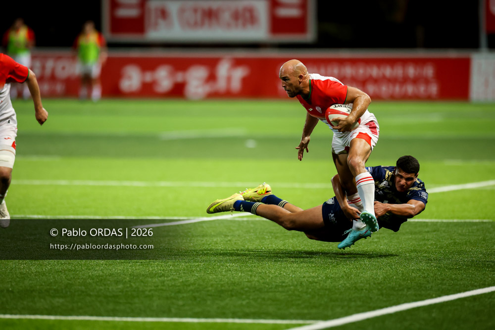 Mathieu Acebes, lors du match de Pro D2 entre le Biarritz olympique et Colomiers, le 10 septembre 2026 au stade Aguiléra de Biarritz, France (Photo Pablo ORDAS)