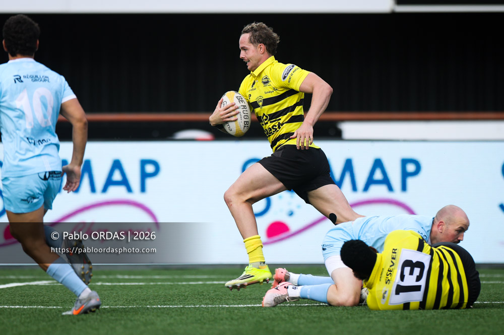 Paul Leraître, lors du match de Nationale entre le Stade montois et le CS Vienne, le 21 août 2026 au stade Guy et André Boniface de Mont-de-Marsan, France (Photo Pablo ORDAS)