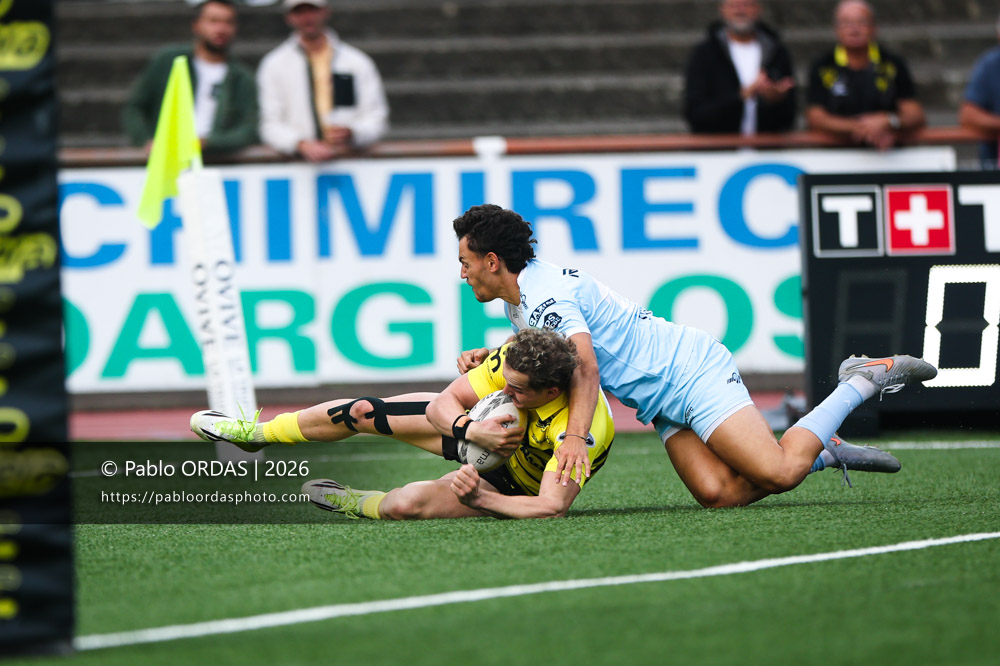 Paul Leraître, lors du match de Nationale entre le Stade montois et le CS Vienne, le 21 août 2026 au stade Guy et André Boniface de Mont-de-Marsan, France (Photo Pablo ORDAS)