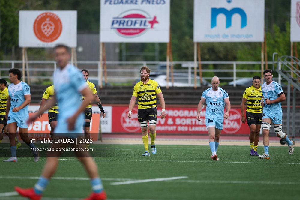 Jannes Kirsten, lors du match de Nationale entre le Stade montois et le CS Vienne, le 21 août 2026 au stade Guy et André Boniface de Mont-de-Marsan, France (Photo Pablo ORDAS)
