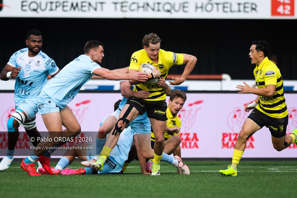 Paul Leraître, lors du match de Nationale entre le Stade montois et le CS Vienne, le 21 août 2026 au stade Guy et André Boniface de Mont-de-Marsan, France (Photo Pablo ORDAS)