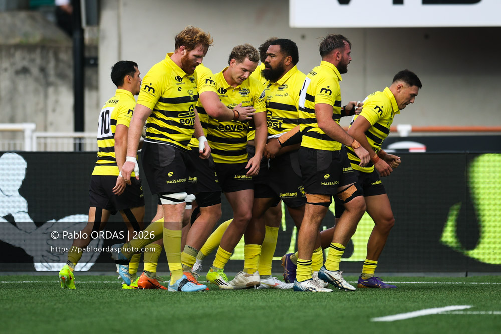 Paul Leraître, lors du match de Nationale entre le Stade montois et le CS Vienne, le 21 août 2026 au stade Guy et André Boniface de Mont-de-Marsan, France (Photo Pablo ORDAS)