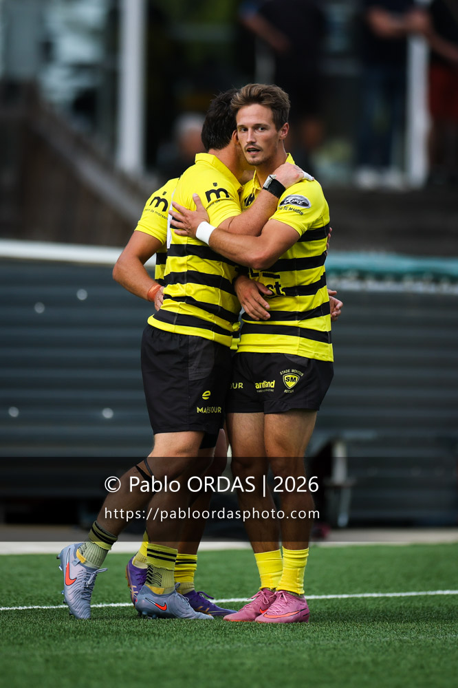 Alexandre de Nardi, lors du match de Nationale entre le Stade montois et le CS Vienne, le 21 août 2026 au stade Guy et André Boniface de Mont-de-Marsan, France (Photo Pablo ORDAS)