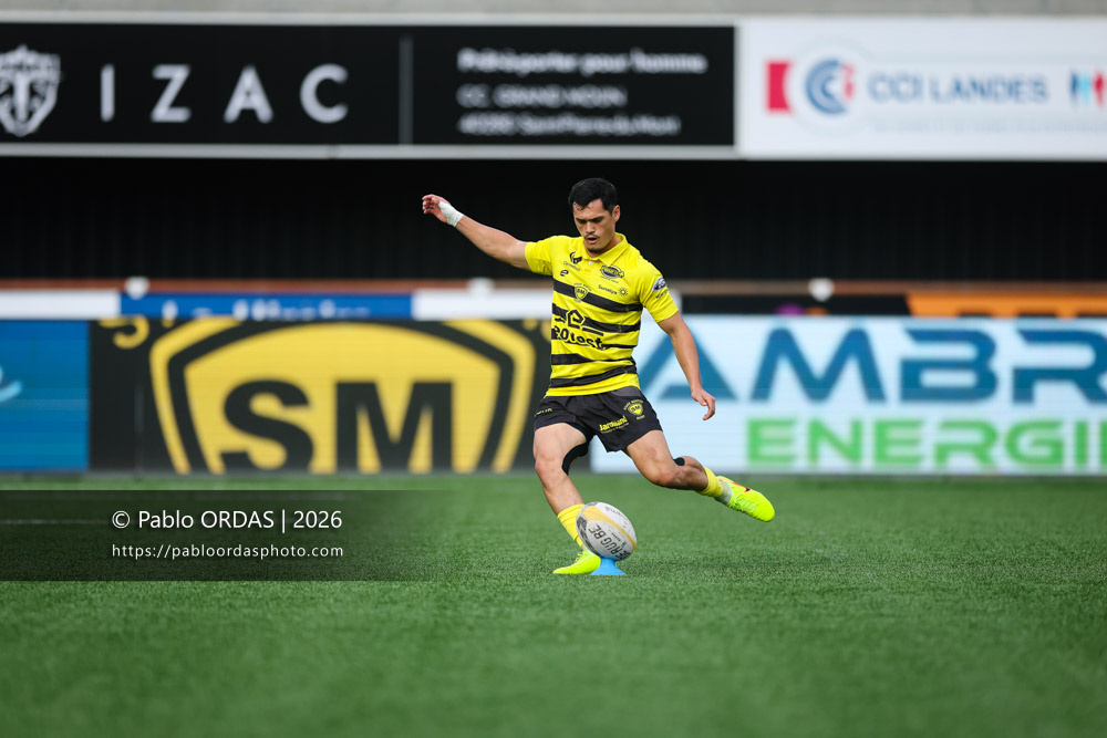 Aurélien Barreau, lors du match de Nationale entre le Stade montois et le CS Vienne, le 21 août 2026 au stade Guy et André Boniface de Mont-de-Marsan, France (Photo Pablo ORDAS)