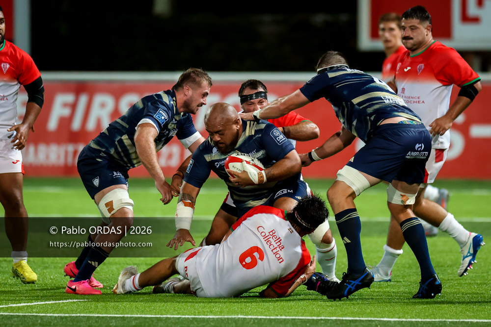 Phil Kité, lors du match de Pro D2 entre le Biarritz olympique et Colomiers, le 10 septembre 2026 au stade Aguiléra de Biarritz, France (Photo Pablo ORDAS)