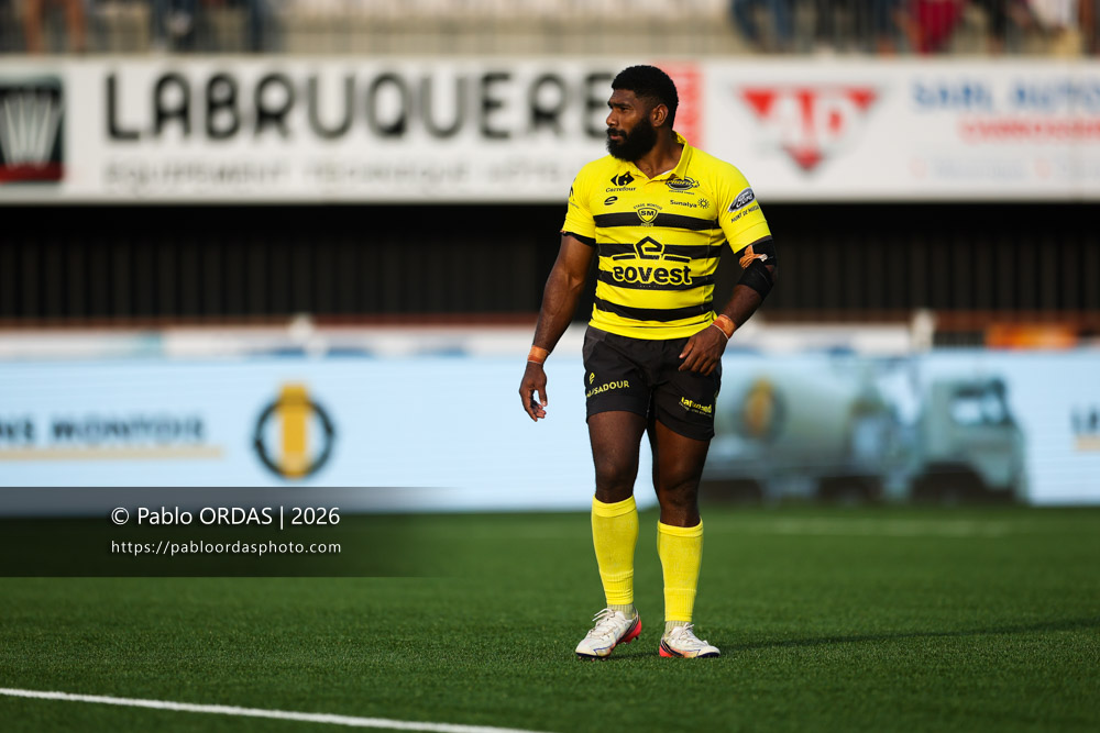 Paula Walisoliso, lors du match de Nationale entre le Stade montois et le CS Vienne, le 21 août 2026 au stade Guy et André Boniface de Mont-de-Marsan, France (Photo Pablo ORDAS)