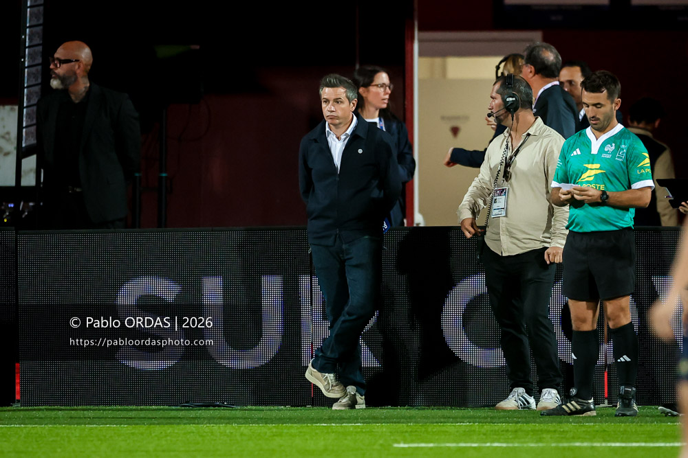 Guilhem Garrigues, lors du match de Pro D2 entre le Biarritz olympique et Colomiers, le 10 septembre 2026 au stade Aguiléra de Biarritz, France (Photo Pablo ORDAS)