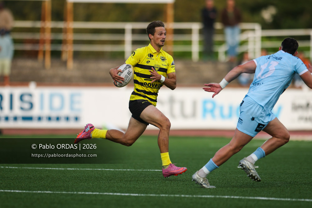 Alexandre de Nardi, lors du match de Nationale entre le Stade montois et le CS Vienne, le 21 août 2026 au stade Guy et André Boniface de Mont-de-Marsan, France (Photo Pablo ORDAS)