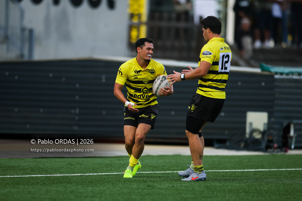 Aurélien Barreau, lors du match de Nationale entre le Stade montois et le CS Vienne, le 21 août 2026 au stade Guy et André Boniface de Mont-de-Marsan, France (Photo Pablo ORDAS)