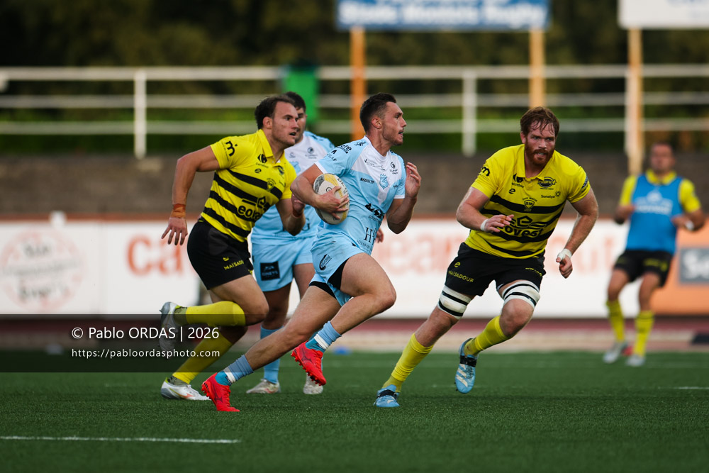 Benjamin Debetz, lors du match de Nationale entre le Stade montois et le CS Vienne, le 21 août 2026 au stade Guy et André Boniface de Mont-de-Marsan, France (Photo Pablo ORDAS)