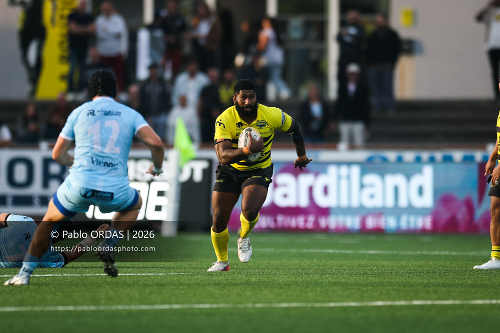Paula Walisoliso, lors du match de Nationale entre le Stade montois et le CS Vienne, le 21 août 2026 au stade Guy et André Boniface de Mont-de-Marsan, France (Photo Pablo ORDAS)