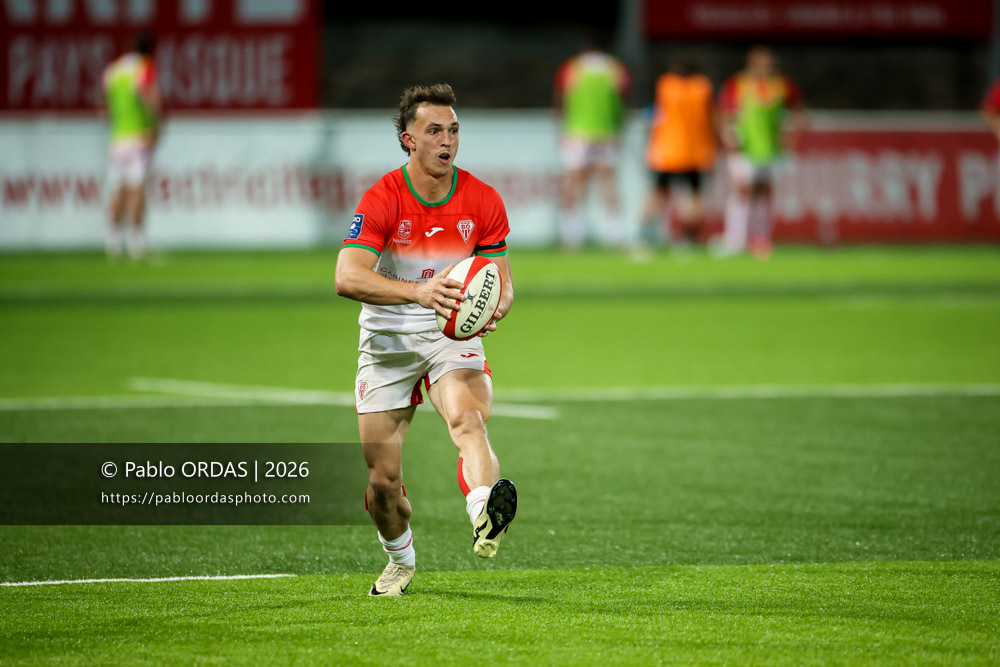 Nicolas Elissondo, lors du match de Pro D2 entre le Biarritz olympique et Colomiers, le 10 septembre 2026 au stade Aguiléra de Biarritz, France (Photo Pablo ORDAS)