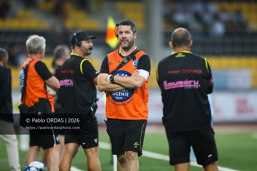 Pierre Clément Bey, lors du match de Nationale entre le Stade montois et le CS Vienne, le 21 août 2026 au stade Guy et André Boniface de Mont-de-Marsan, France (Photo Pablo ORDAS)