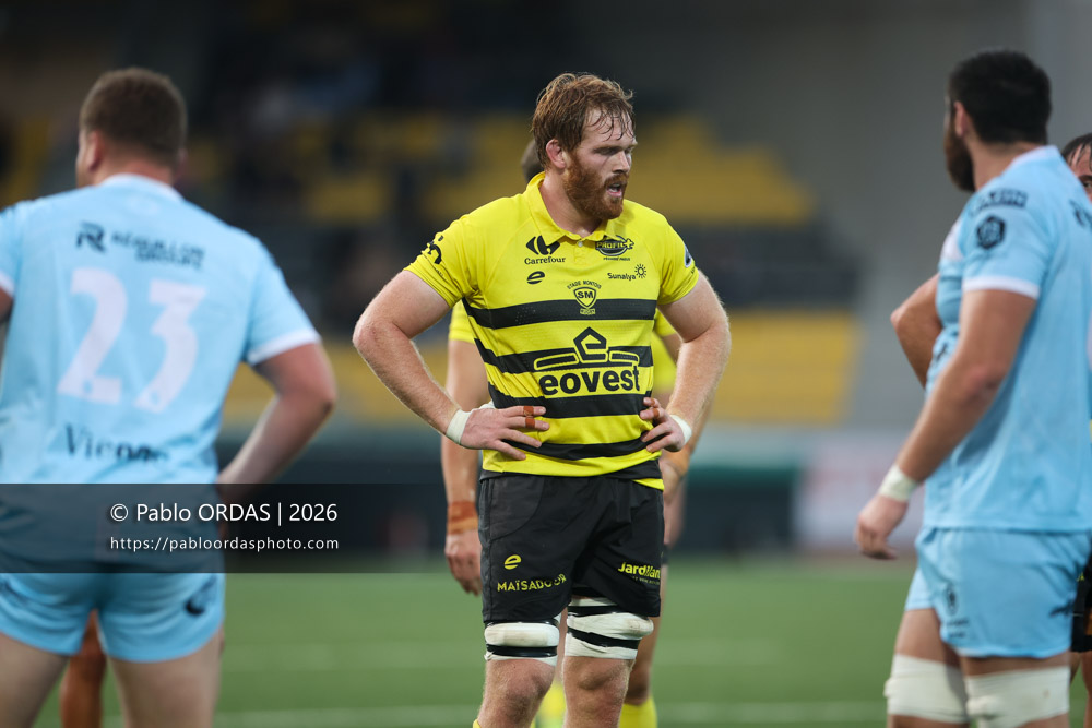 Jannes Kirsten, lors du match de Nationale entre le Stade montois et le CS Vienne, le 21 août 2026 au stade Guy et André Boniface de Mont-de-Marsan, France (Photo Pablo ORDAS)