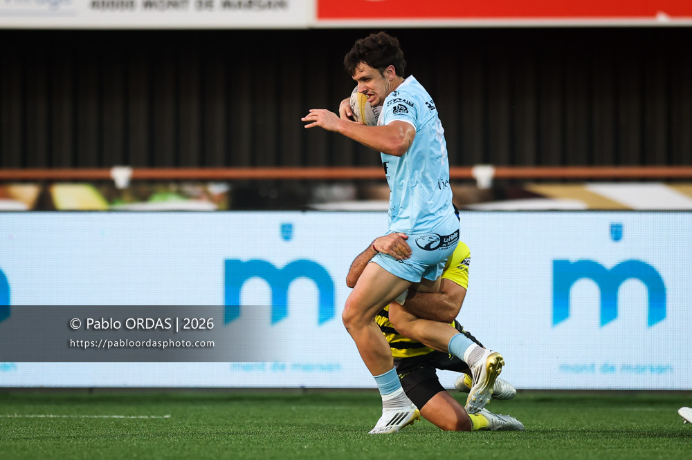 Alexis Bouton, lors du match de Nationale entre le Stade montois et le CS Vienne, le 21 août 2026 au stade Guy et André Boniface de Mont-de-Marsan, France (Photo Pablo ORDAS)
