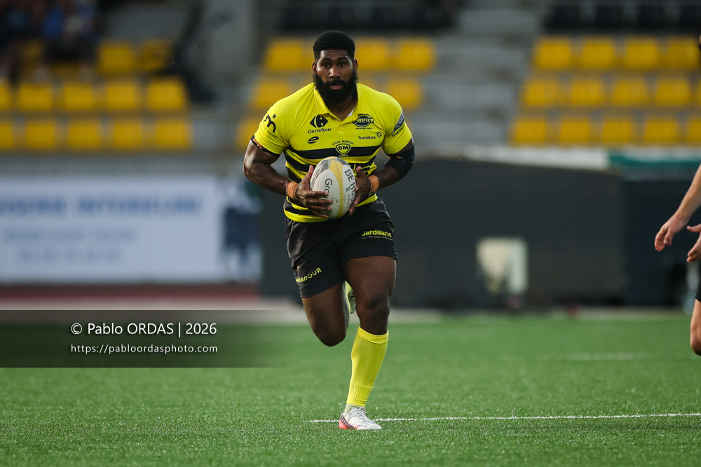 Paula Walisoliso, lors du match de Nationale entre le Stade montois et le CS Vienne, le 21 août 2026 au stade Guy et André Boniface de Mont-de-Marsan, France (Photo Pablo ORDAS)